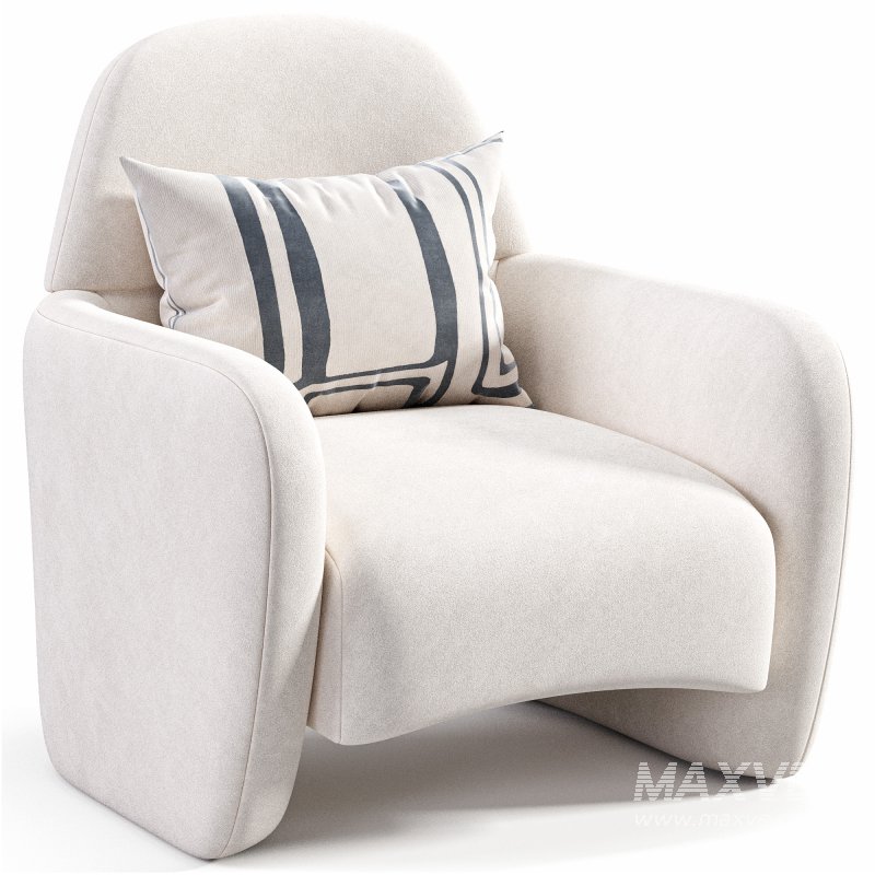 Alfie Cream Boucle Chair - Image 3