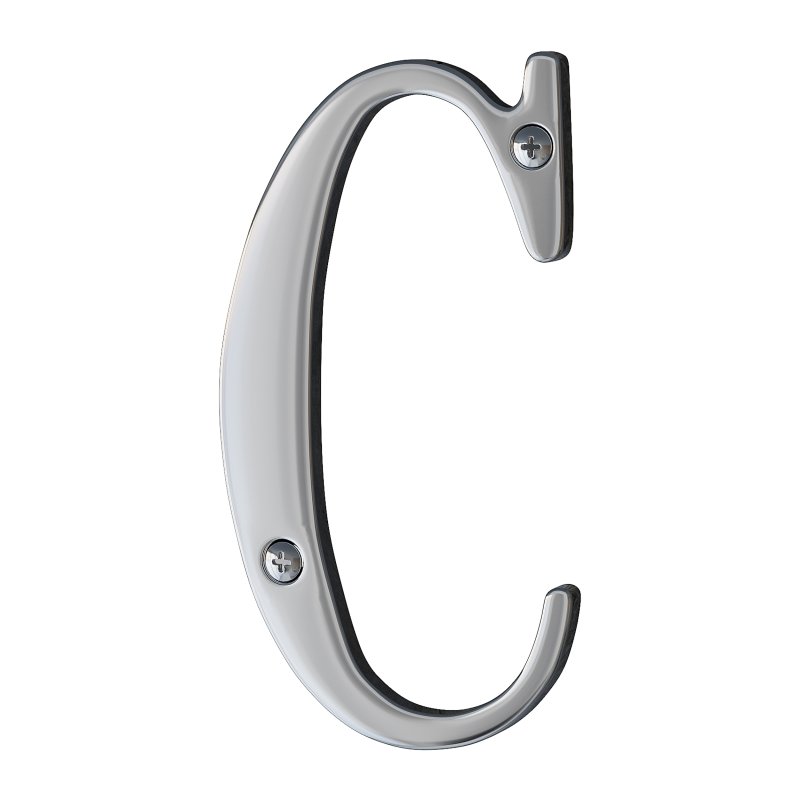 House Letter Solid Bright Brass Wall Mount C Letter - Image 6