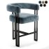Mekah Upholstered Counter Stool with Metal Frame - Thumbnail 6
