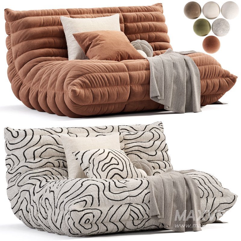 Togo Loveseat By Ligne Roset - Image 1