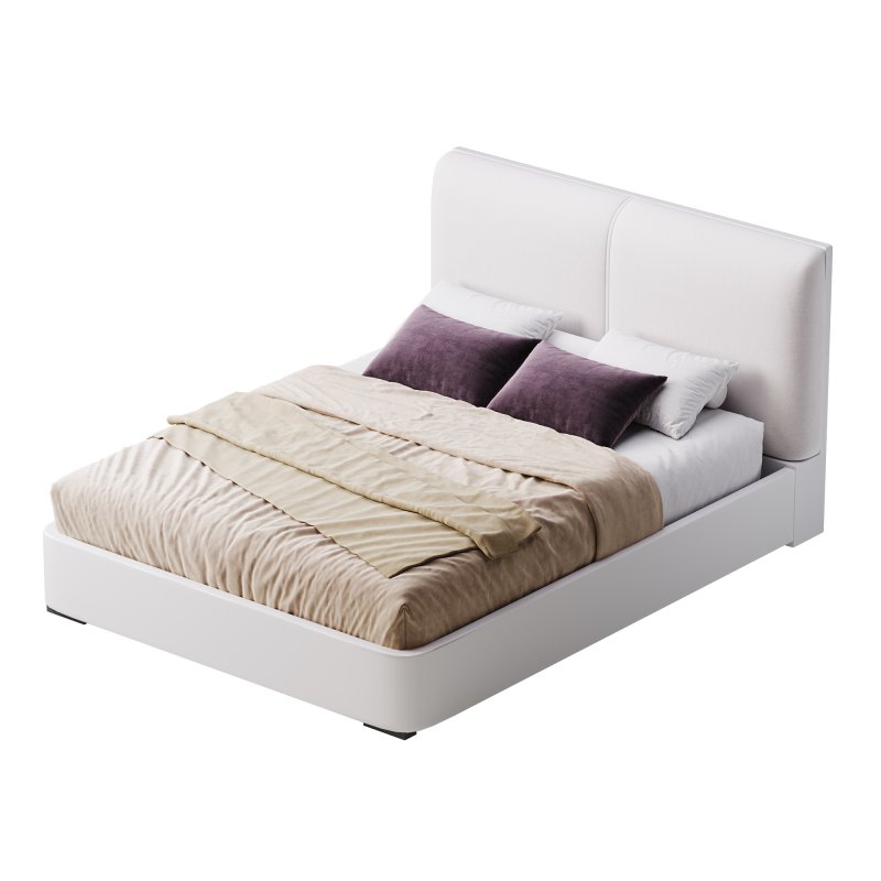 Rectangle Solid Color Storage Panel Bed - Image 10