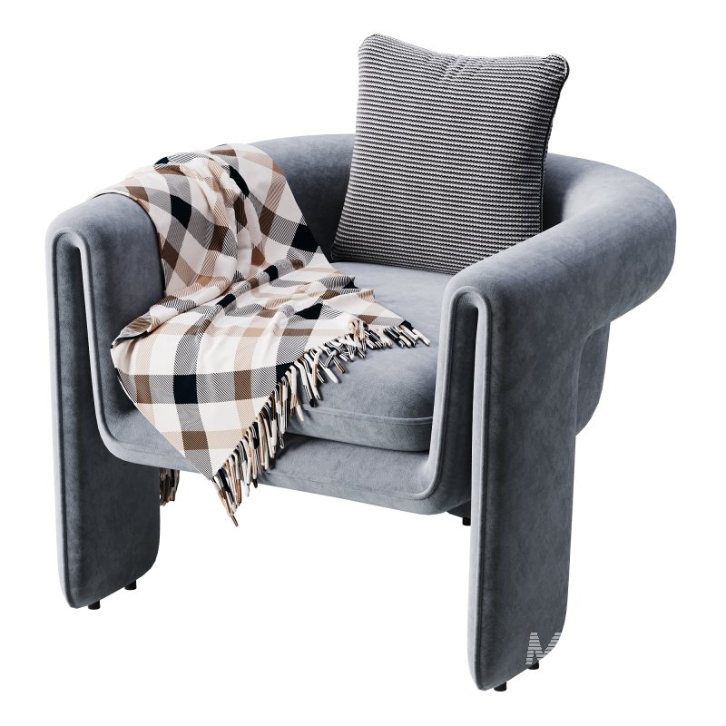 Sculptural Upholstered Lounge Chair - Image 13