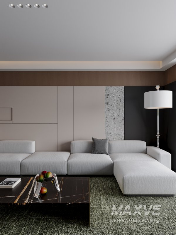 Modern living room dining room scene - Image 3