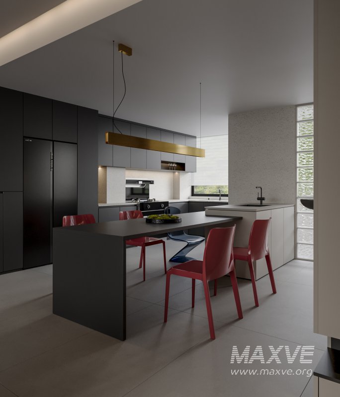 Modern living and dining room kitchen - Image 4