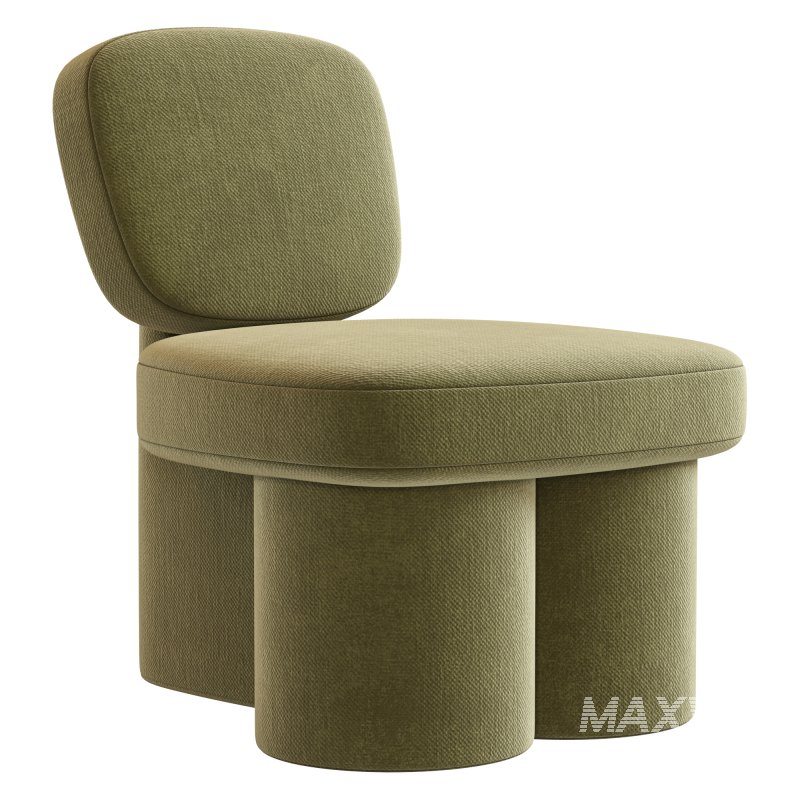 Steel Blue Corduroy Thea Accent Chair - Image 3