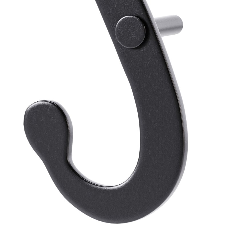 Shutter Dog Pair Black Decorative S Shaped Wrought Iron - Image 6