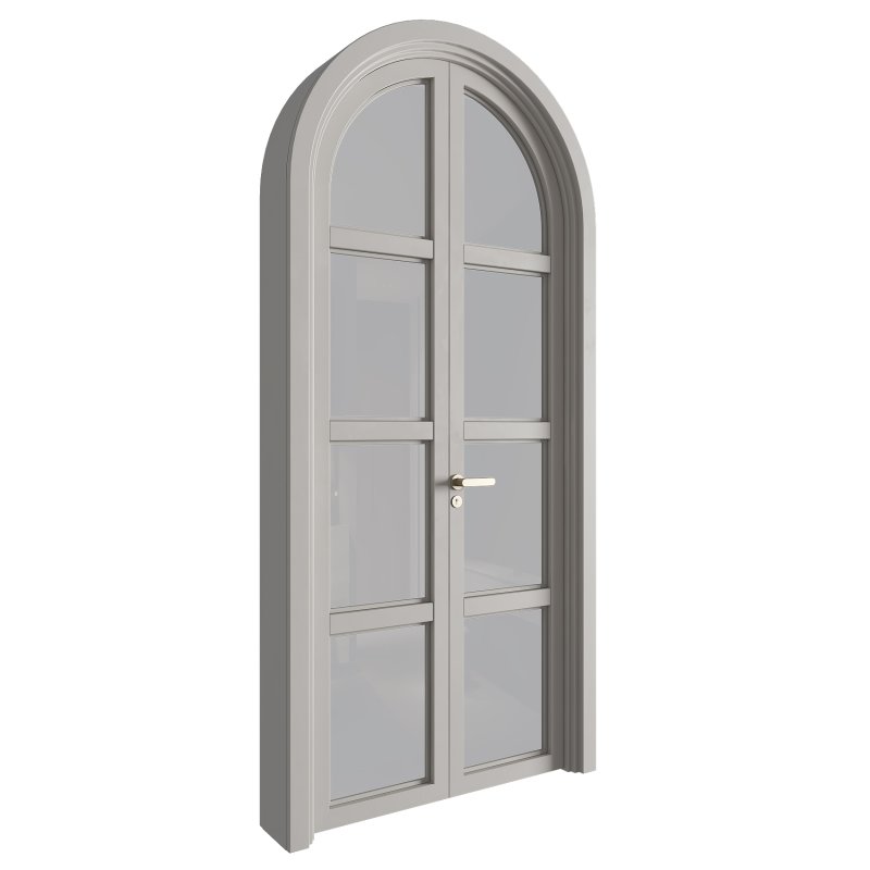 Arched Wooden Glass Door 07 - Image 2
