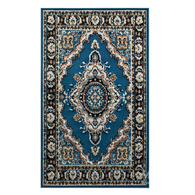Blue Motif Rustico Carpet with Anti Skid Backing - Image 1