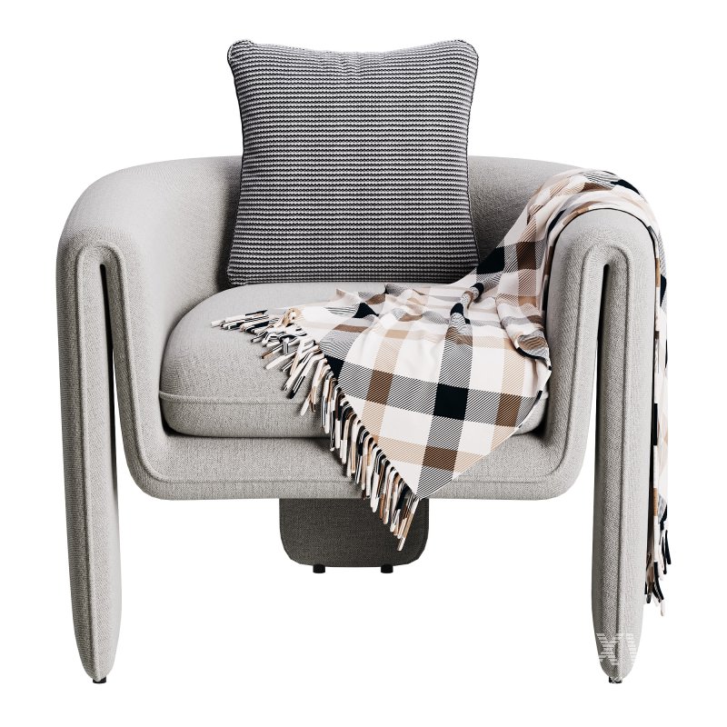 Sculptural Upholstered Lounge Chair - Image 9