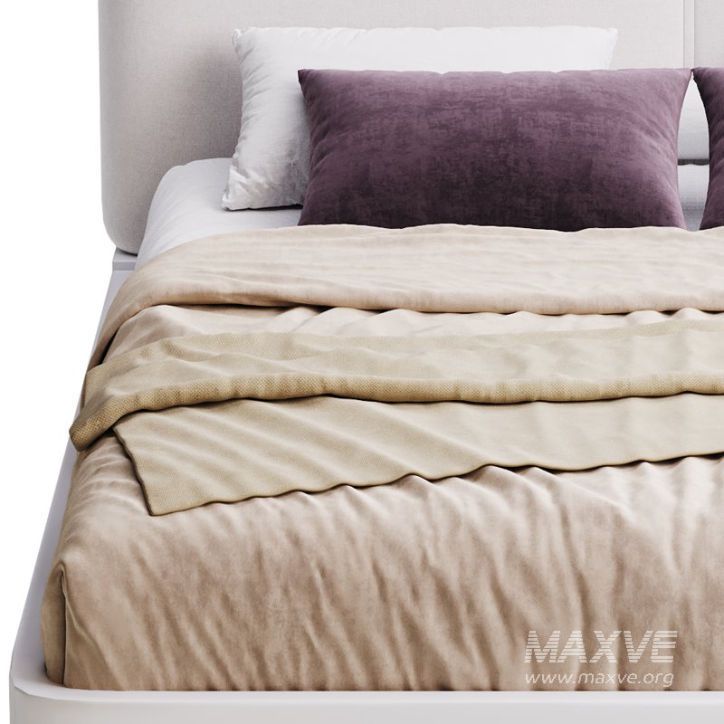 Rectangle Solid Color Storage Panel Bed - Image 13