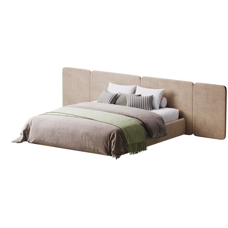 Natural Finish Fabric Pallet Bed - Image 5