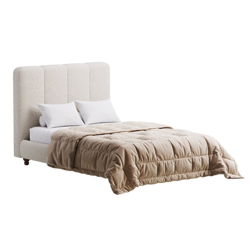Modern Fabric Storage Panel Bed - Image 6