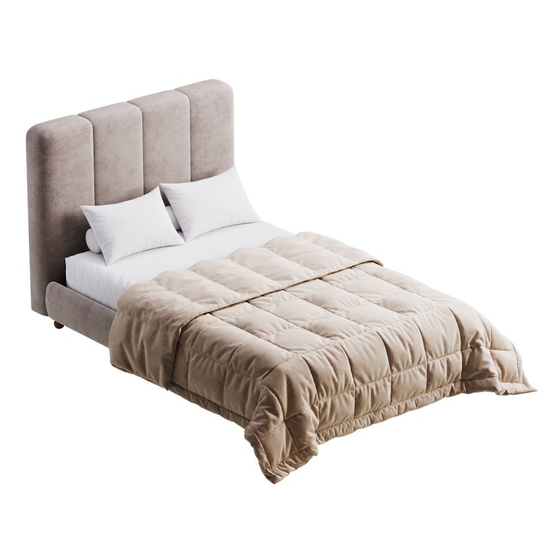 Modern Fabric Storage Panel Bed - Image 3