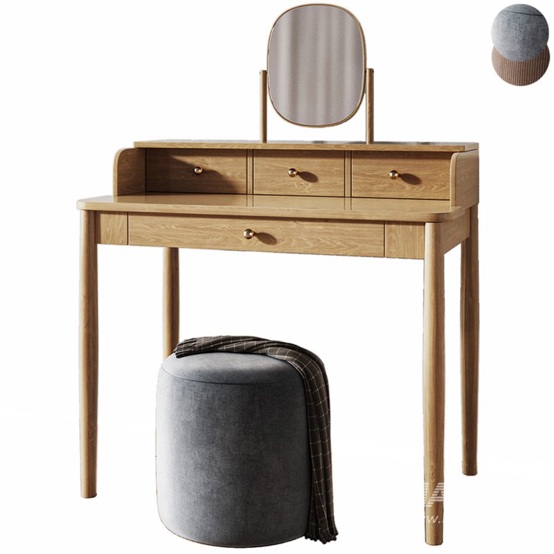 Dressing Table Lussan and KOFI 2 Pouffe - Image 4
