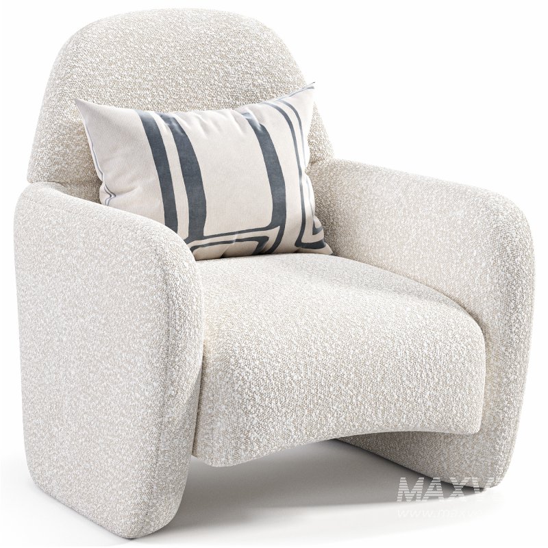 Alfie Cream Boucle Chair - Image 2