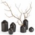 Minimalist Ceramic Vases with Rustic Mossy Branches - Thumbnail 2