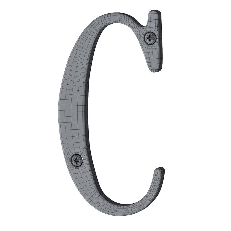 House Letter Solid Bright Brass Wall Mount C Letter - Image 14