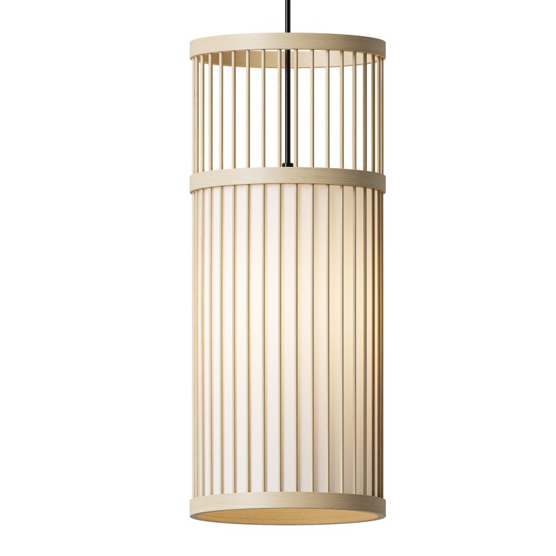 Japanese Zen Bamboo Pendant Light - Image 2