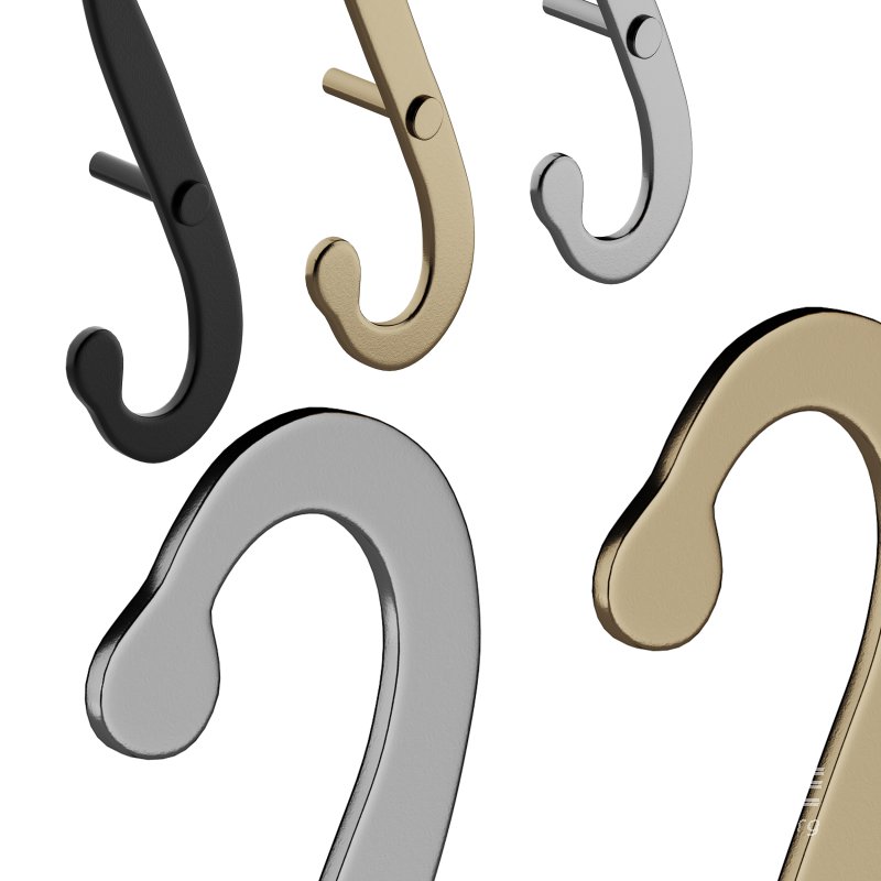 Shutter Dog Pair Black Decorative S Shaped Wrought Iron - Image 12