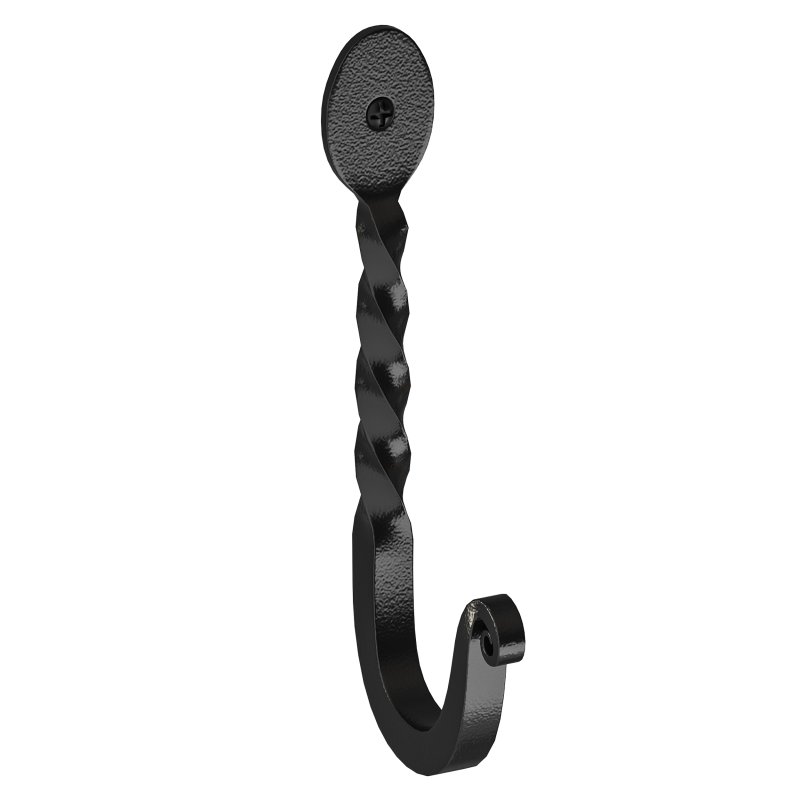 Wrought Iron Twisted Hooks 4.5″ Wall Mount Hanger Hooks - Image 3