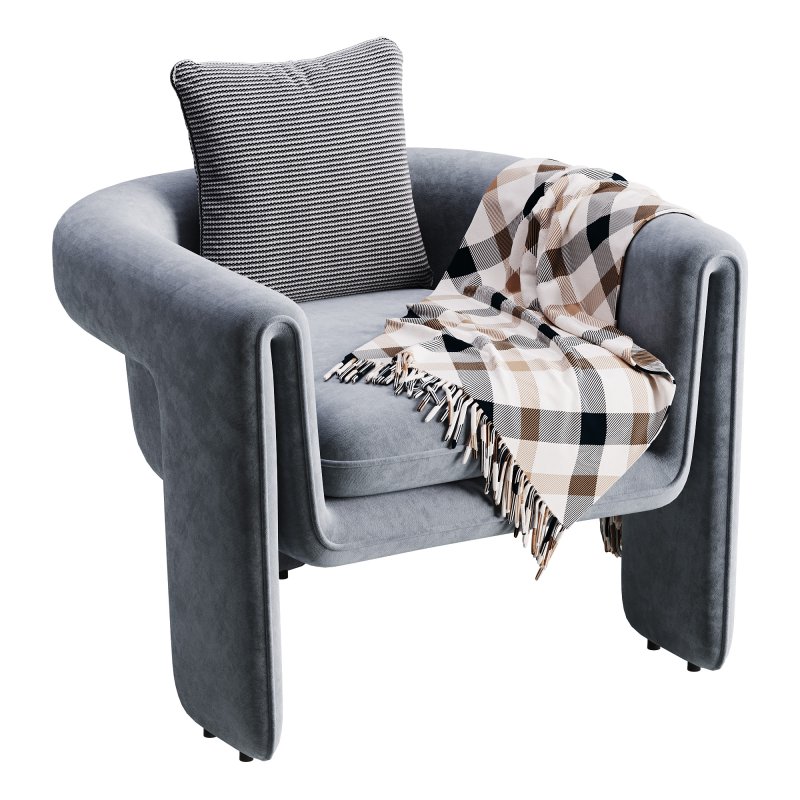 Sculptural Upholstered Lounge Chair - Image 7