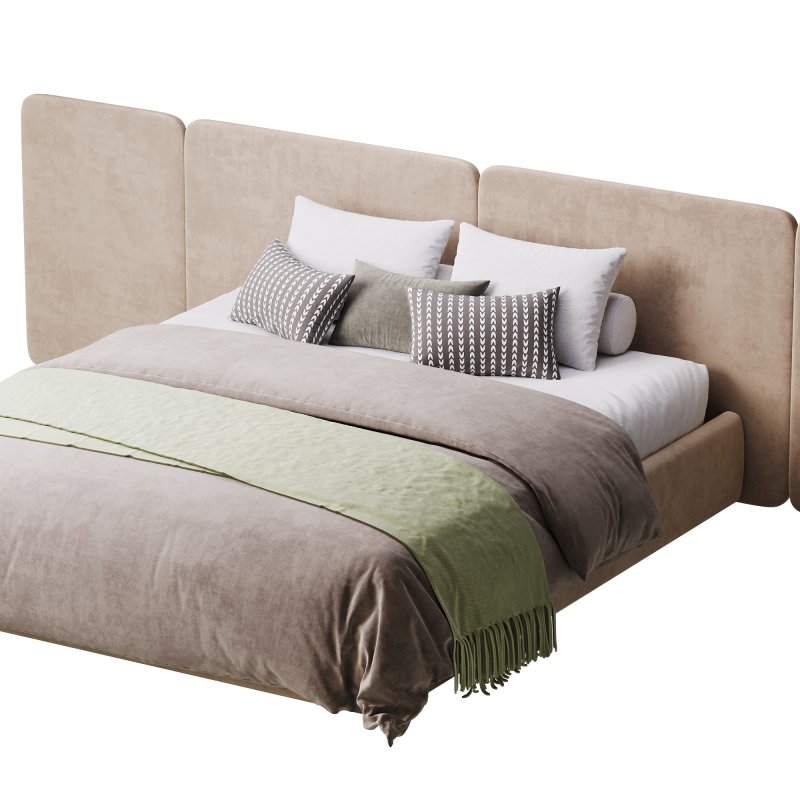 Natural Finish Fabric Pallet Bed - Image 11