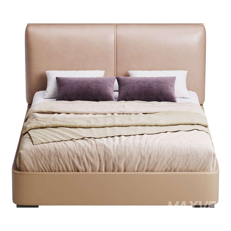 Rectangle Solid Color Storage Panel Bed - Image 5