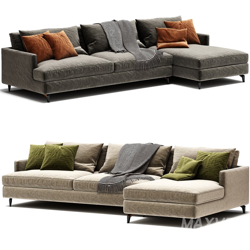 DAVE Sofa Bed With Chaise Longue By Milano Bedding - Image 1
