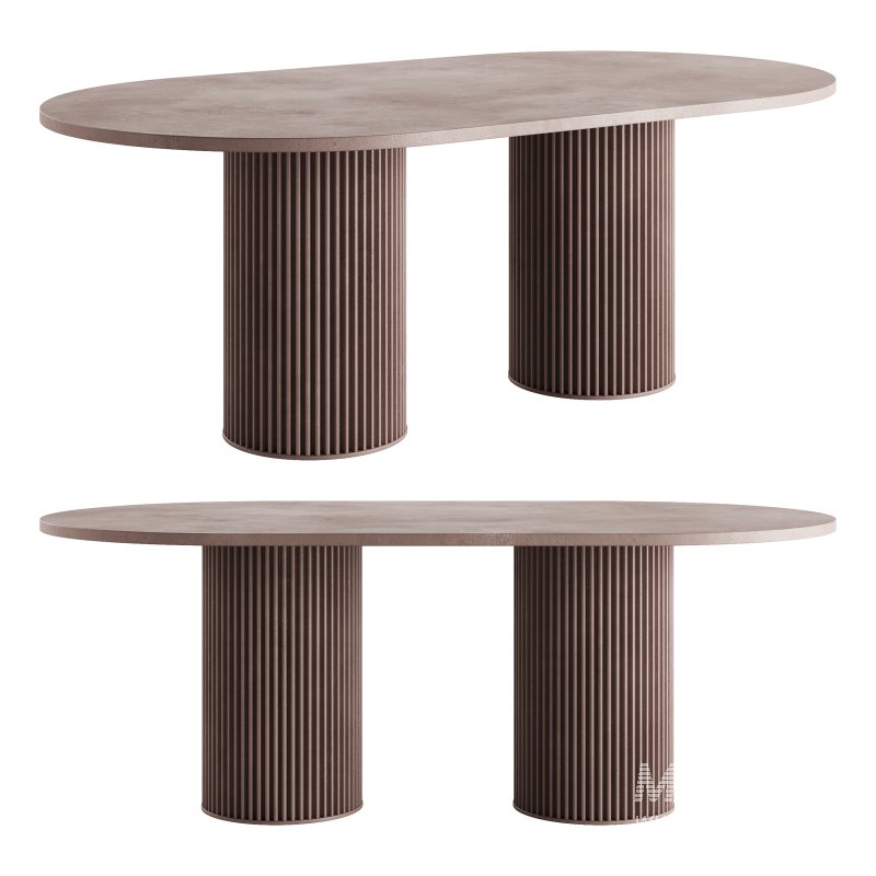 defies gravity by supporting large cantilevered tops with a central column (single or double depending on the size of the top). - Image 2