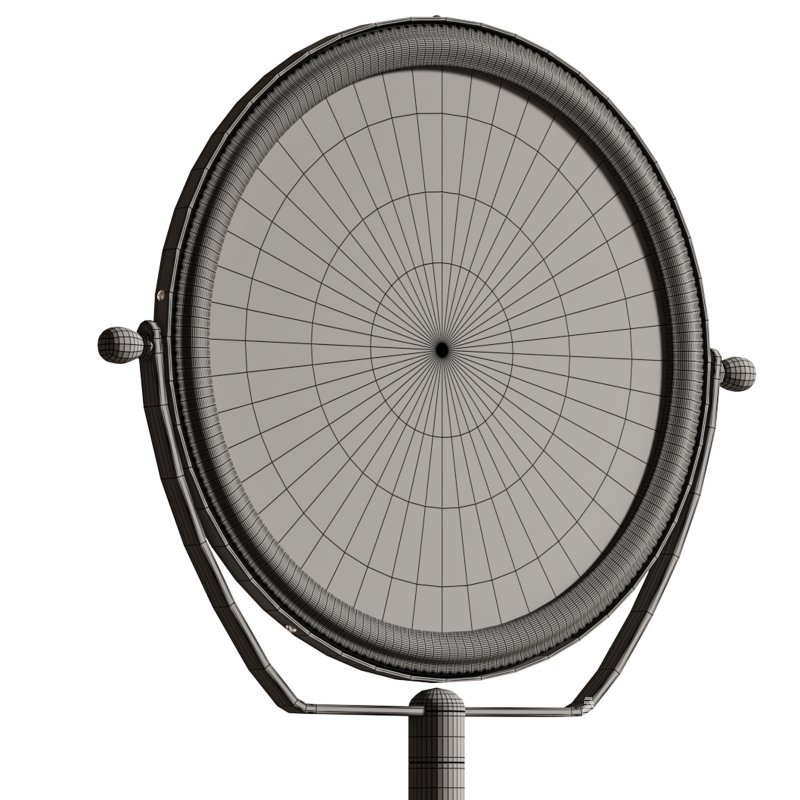 Table Makeup Mirror Chrome Brass Swivel Magnifying Two Sided - Image 15