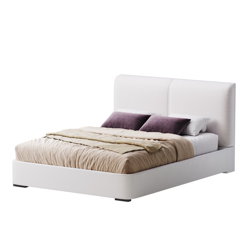 Rectangle Solid Color Storage Panel Bed - Image 8