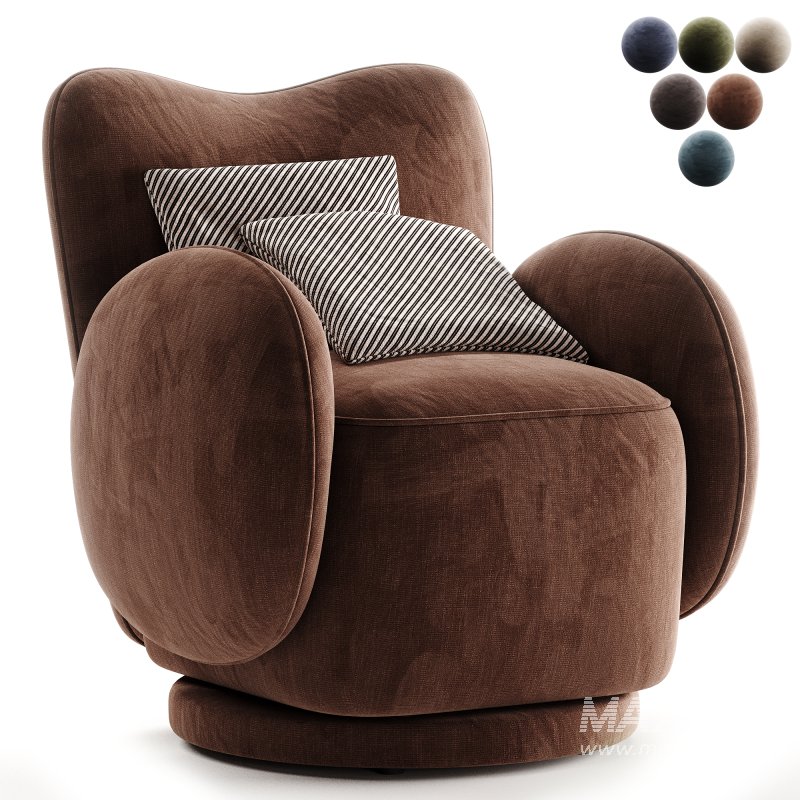 Libra Interiors Bingham Swivel Chair Dark Green Velvet - Image 4