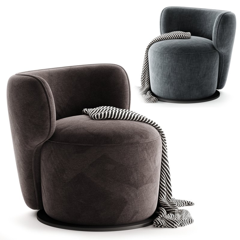 SM Living Couture Sierra Black Swivel Armchair - Image 6