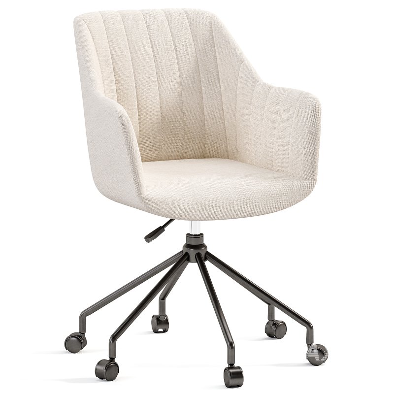 Office Chair Made Of Boucle Fabric Matie - Image 7