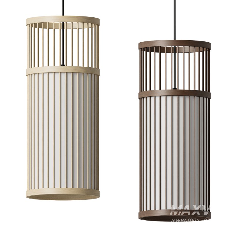 Japanese Zen Bamboo Pendant Light - Image 4