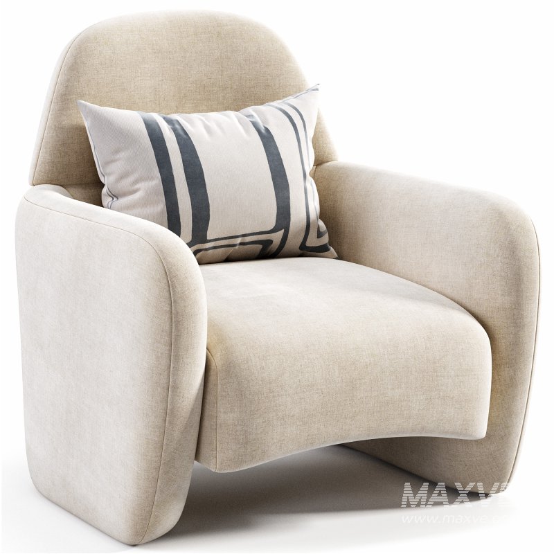 Alfie Cream Boucle Chair - Image 5