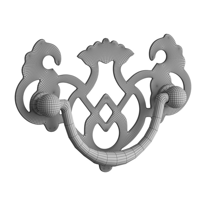 Chippendale Bail Pull Bright Solid Brass - Image 14