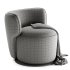 SM Living Couture Sierra Black Swivel Armchair - Thumbnail 8