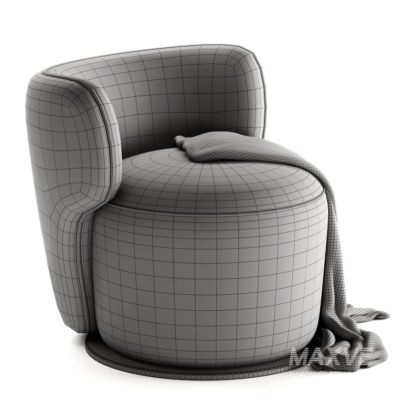 SM Living Couture Sierra Black Swivel Armchair - Image 8