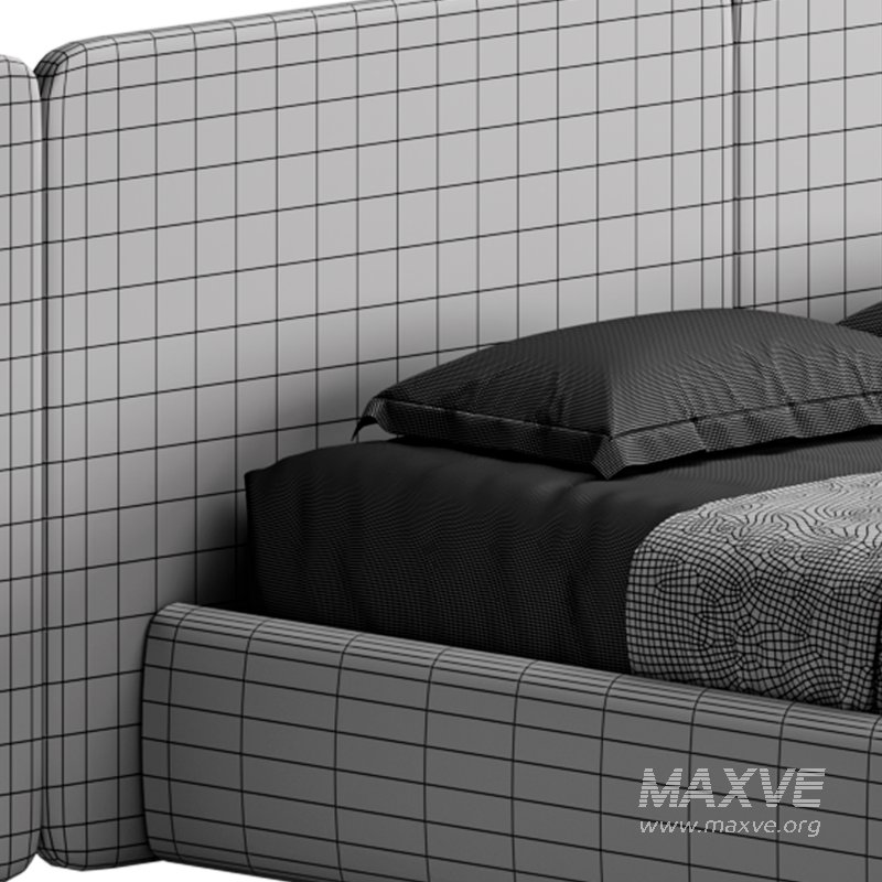 Natural Finish Fabric Pallet Bed Frame with Sponge Fill for Bedroom Comfort - Image 15