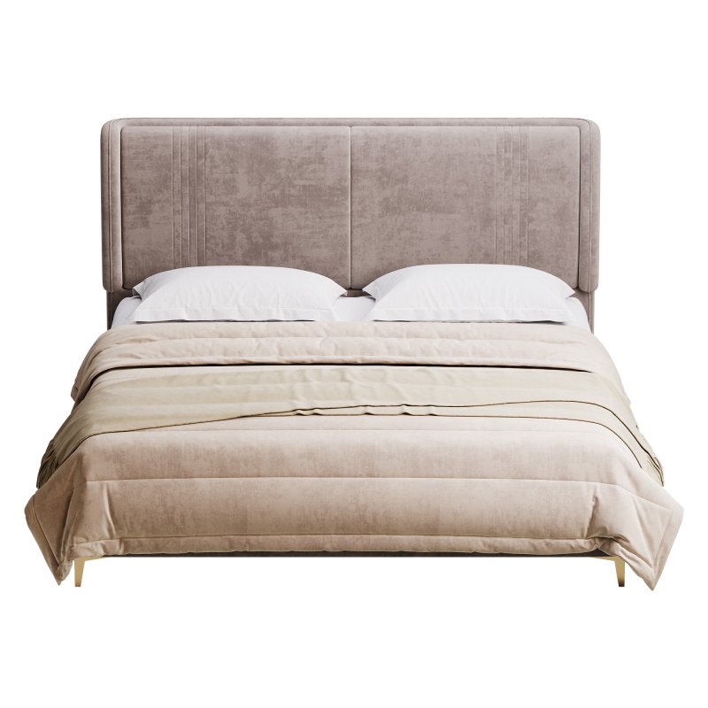 Contemporary White Pine Wooden Standard Bed - Image 7