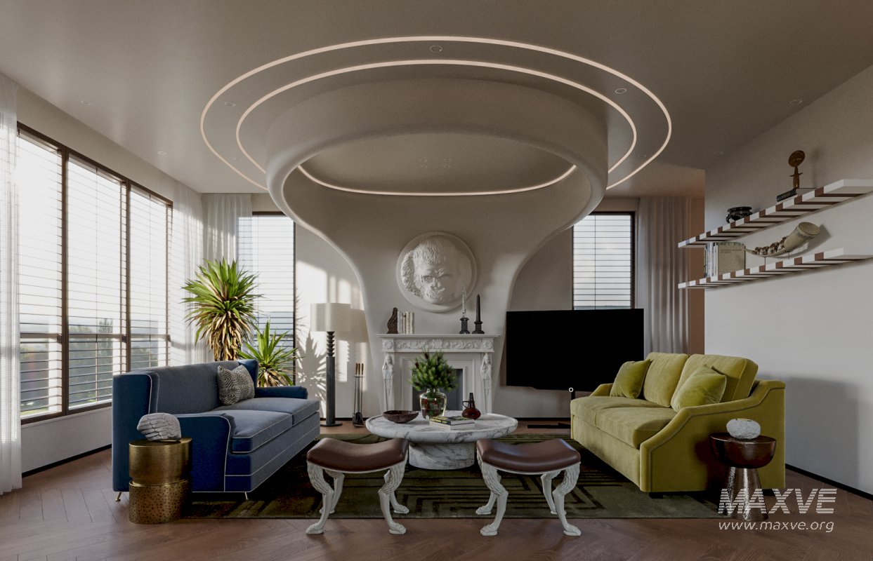 Classic luxury living room scene - Image 1