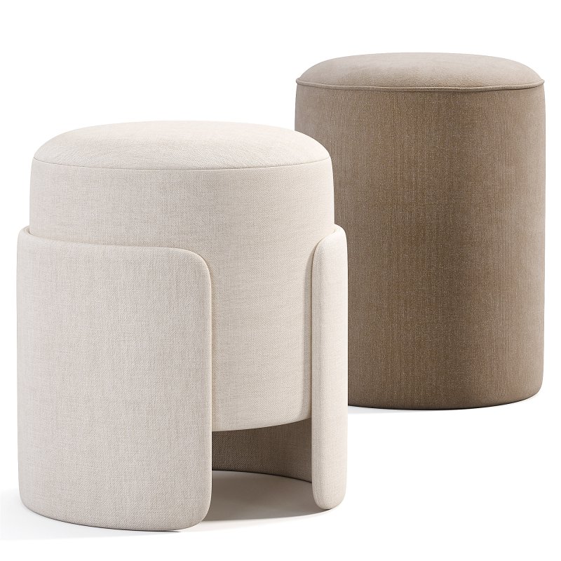 Makeup Stool,Ottoman Black Lines - Image 2