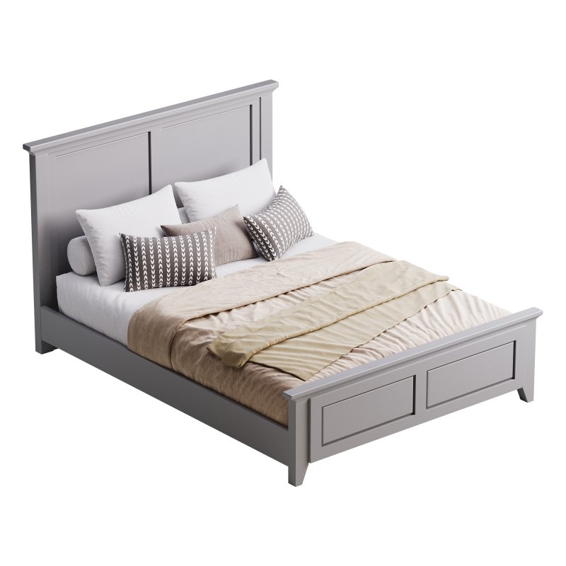 Solid Wood Panel Bed - Image 6