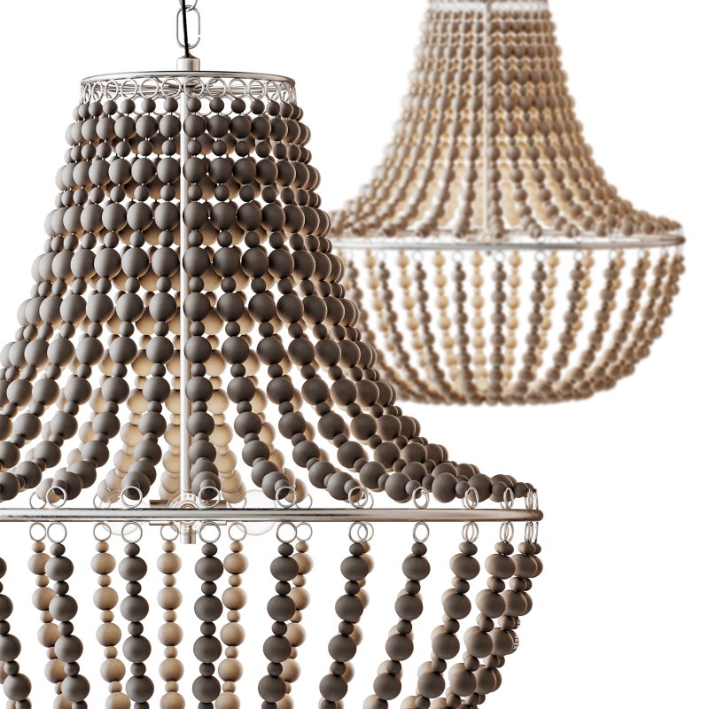 Wood Bead Chandelier - Image 11