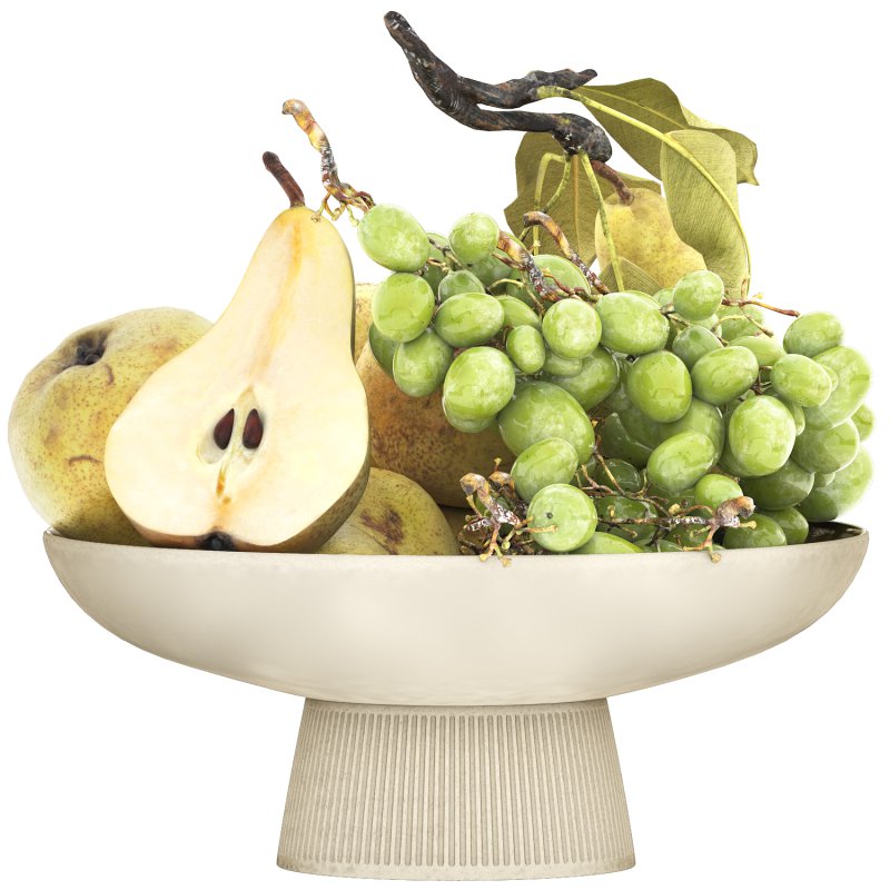 bowl of pears and grapes fruits - Image 5