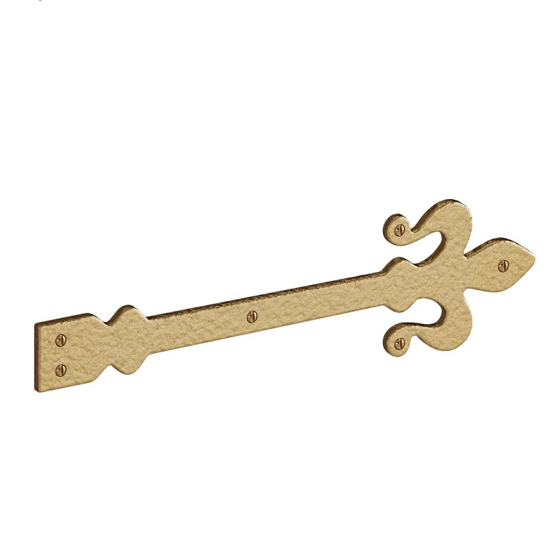 Wrought Iron Dummy Door Hinge Fleur De Lis 16″ Hinges - Image 5