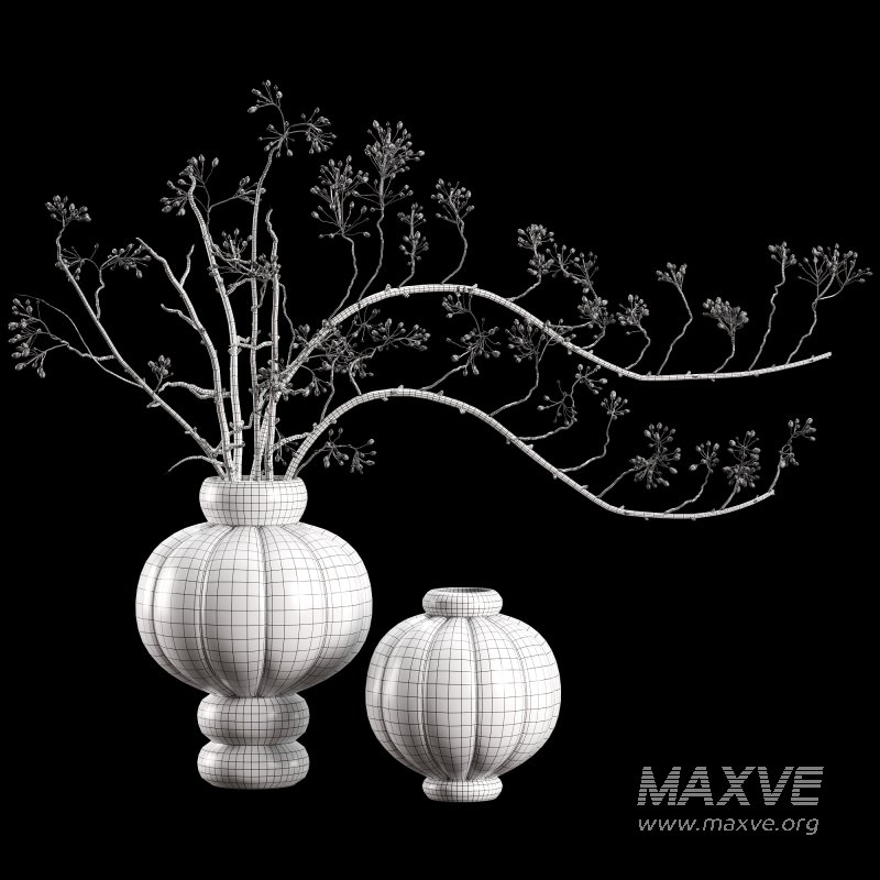 Red Berry Branches in LOUISE ROE Balloon Vases - Image 5