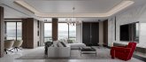 Modern living room and office scene - Thumbnail 1