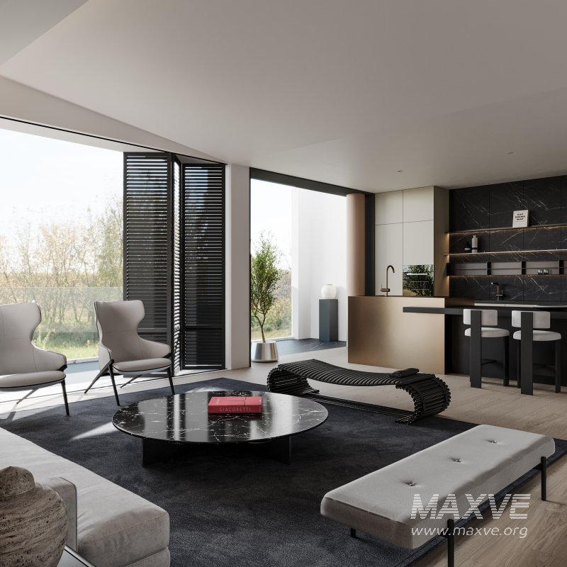 Modern living and dining room - Image 3